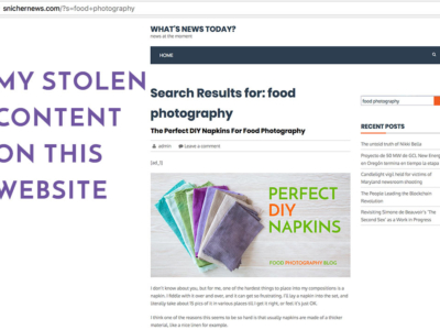 Someone Stole My Image Online | Food Photography Blog